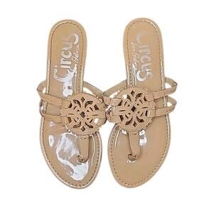 Sam Edelman Nude Patent Thong Sandals Women’s 7 Luxe